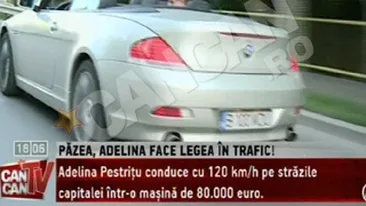 VIDEO Adelina Pestritu se rupe in figuri cu decapotabila iubitului: E masina mea, am castigat-o la loto