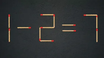 Test IQ exclusiv pentru genii | 1-2=7 este greșit. Pentru a corecta egalitatea, mutați un singur chibrit