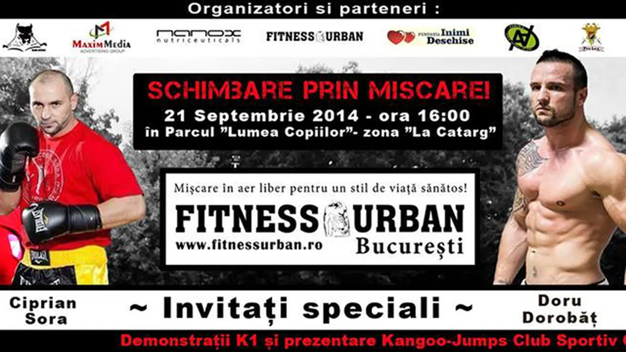 Sa promovam miscarea in aer liber si sa ii ajutam pe cei de langa noi! Eveniment caritabil organizat de Fitness Urban Romania