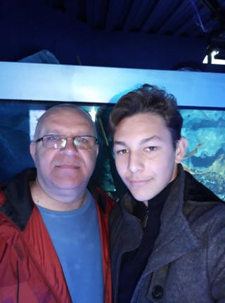 Adrian Păduraru, alături de fiul său, pe care tot Adrian îl cheamă
