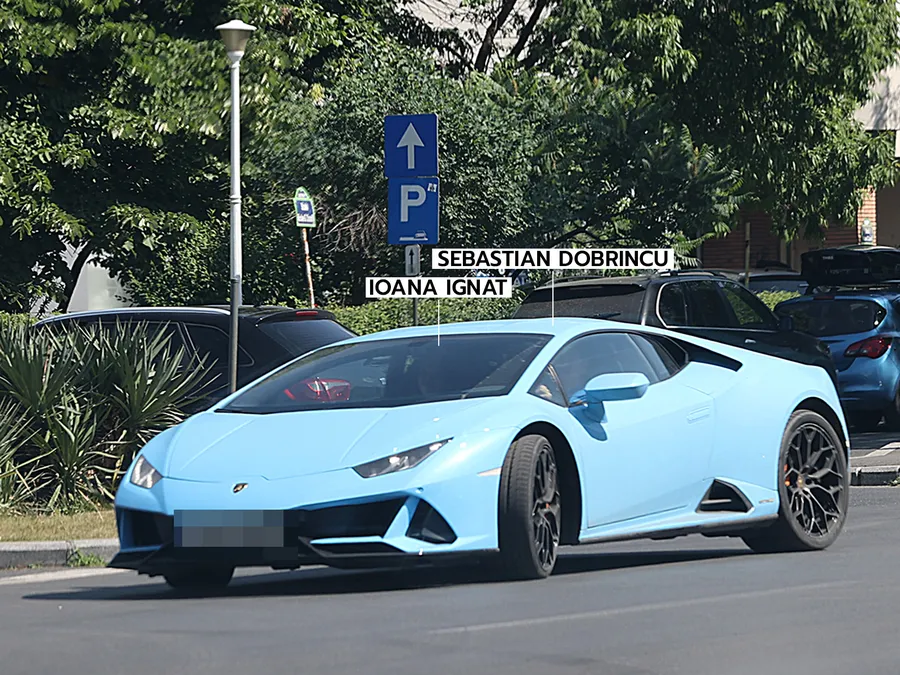 Sebastian Dobrincu își plimbă iubita cu un Lamborghini Huracan