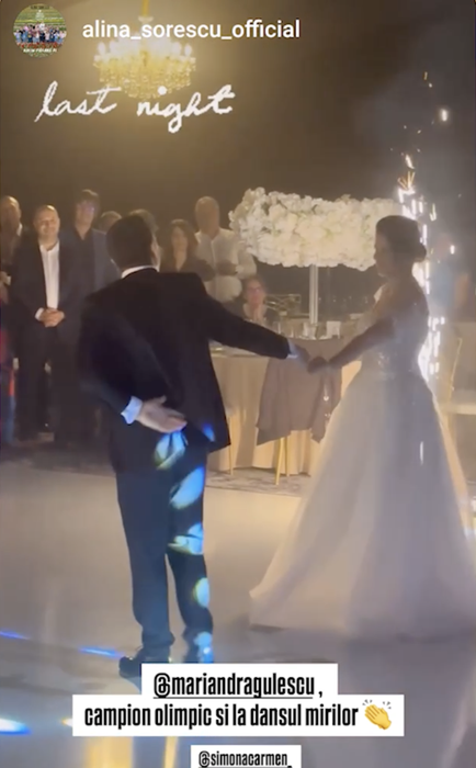 Marian Drăgulescu și Simona s-au căsătorit! Ce rochii a ales să poarte soția gimnastului