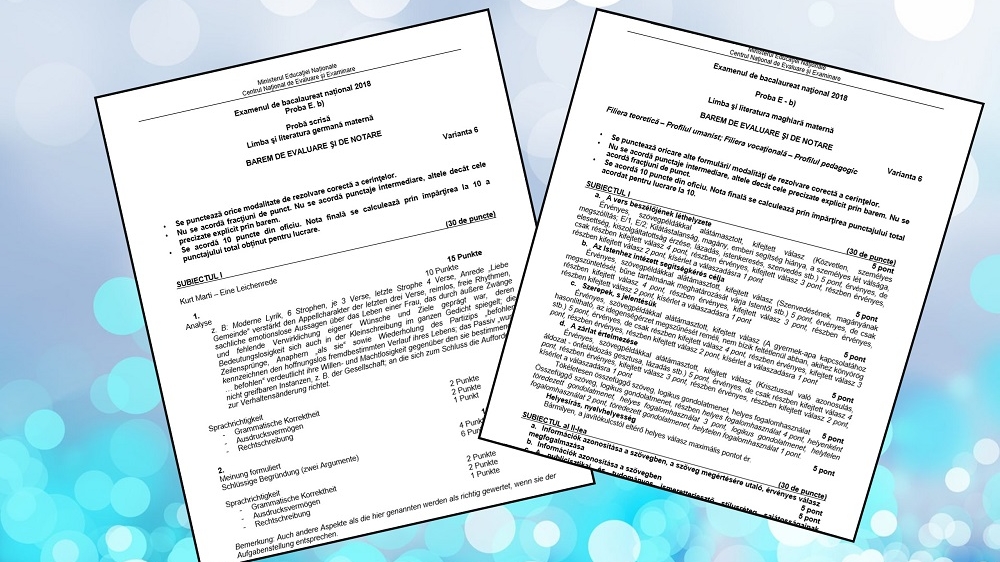 Bacalaureat 2018, sesiunea de toamnă. Subiecte si barem la limba materna