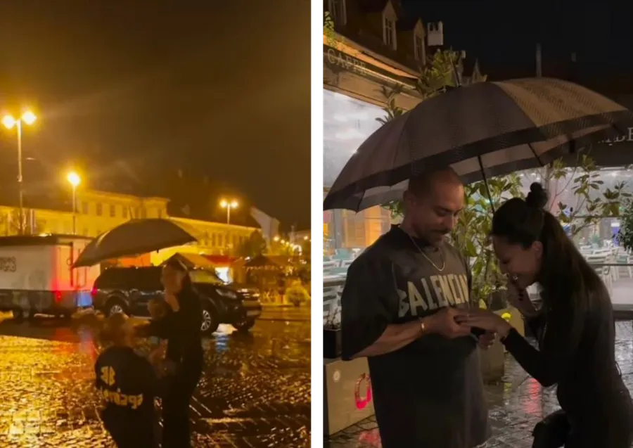 Momentul cererii în căsătorie. Sursă: Instagram