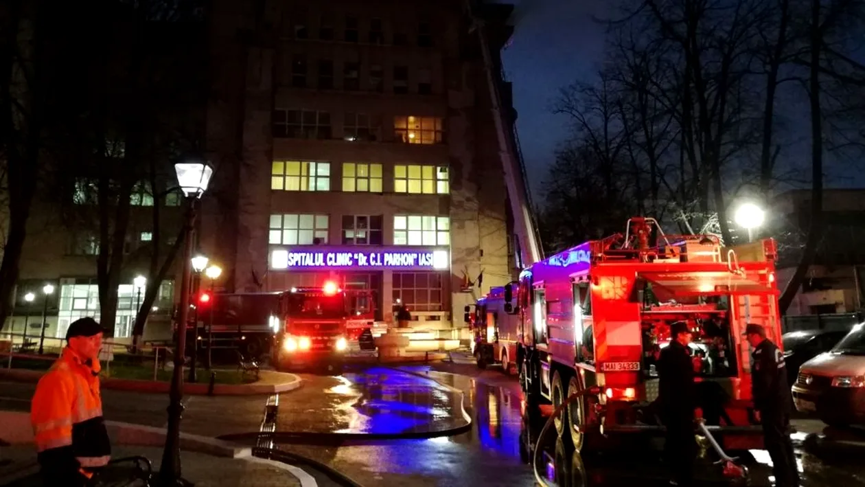 Incendiu puternic la un spital din Iași! Mai mulți pacienți au fost evacuați