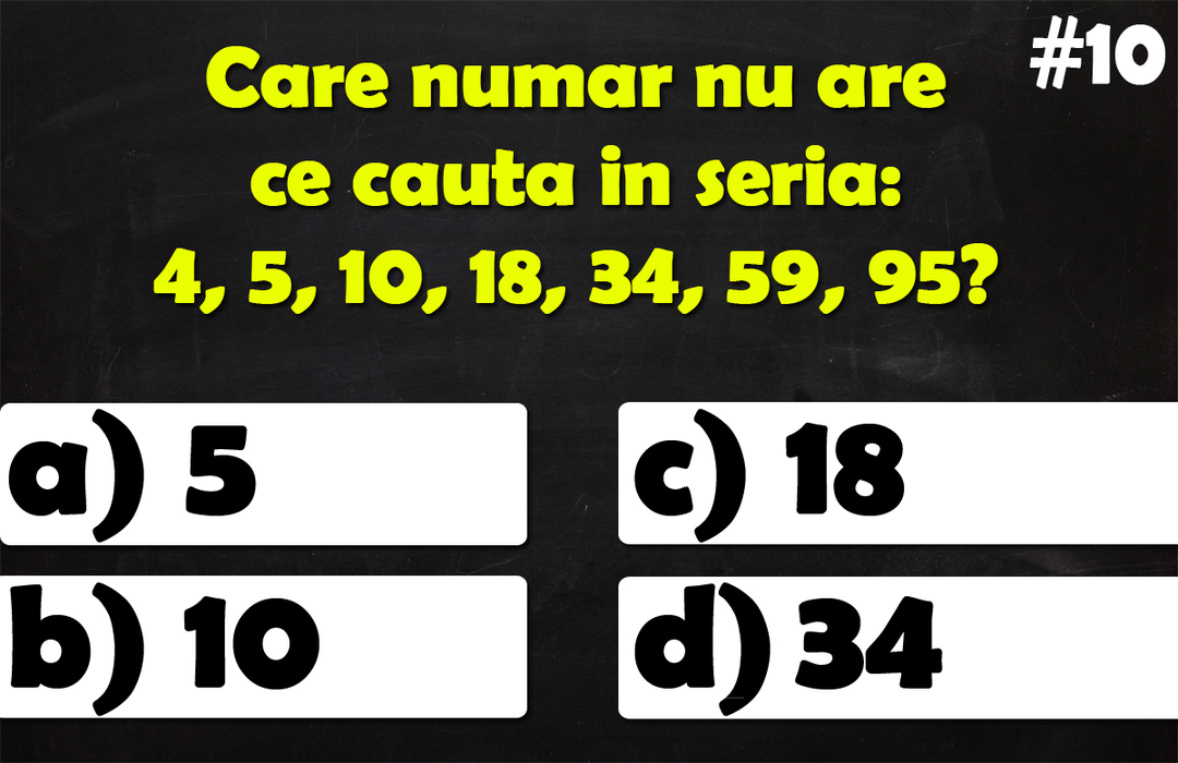 Testul IQ la care doar geniile răspund corect la cel puțin 8 din cele 10 întrebări | Prima: Cât face 90:10(1+2*3)-7?