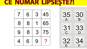 Test de inteligență | Ce număr lipsește din această poză?
