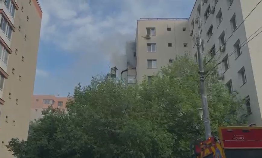 Incendiu în București / Foto: Captură Video