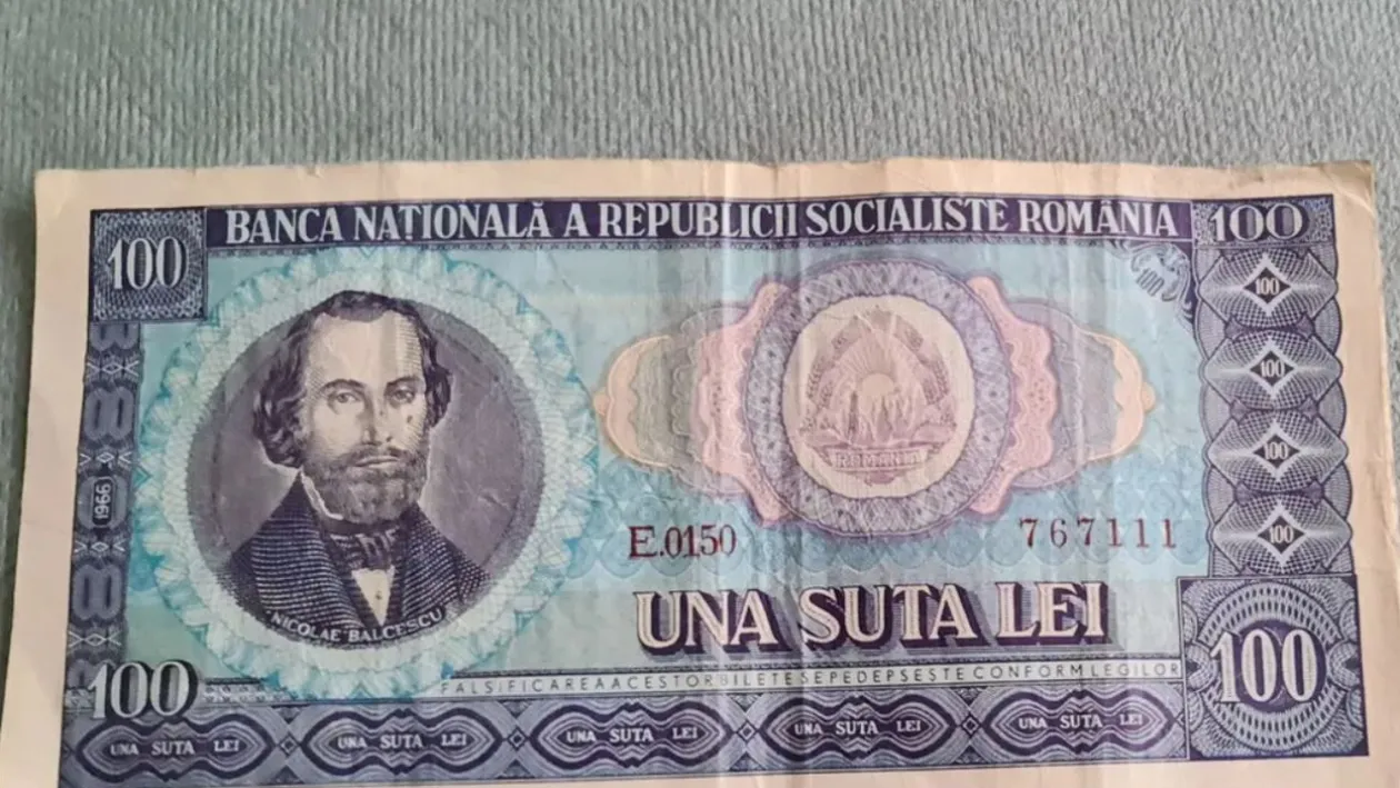 Îmbogățire neașteptată! Prețul ireal la care se vinde o bancnotă de 100 de lei, cu portretul lui Nicolae Bălcescu