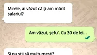 BANC | Mirel și mărirea de salariu de 30 de lei