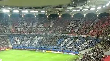 Video fabulos! 50.000 de suflete au scandat Mitica la Puscarie - Coregrafia stelistilor care i-a facut pe dinamovisti sa-i aplaude cu respect- Pe toata National Arena scria MORI MITICa
