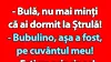 Bancul începutului de săptămână | „Bulă, nu mai minți că ai dormit la Ștrulă!”