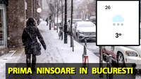 Mai repede decât ne așteptam! Pe ce dată ninge prima dată în București, potrivit meteorologilor EaseWeather