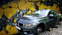 Imagini ireale! Banda lui ”Pampon” a lovit năprăznic! Au lăsat pe butuci un BMW de 50.000 € și…