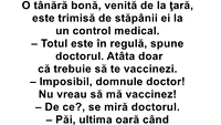 BANC | O tânără bonă, venită de la țară, e trimisă de șefii ei la un control medical