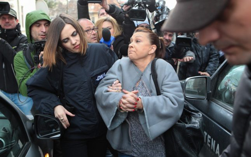 Doina Tudor, în momentul în care a fost reținută