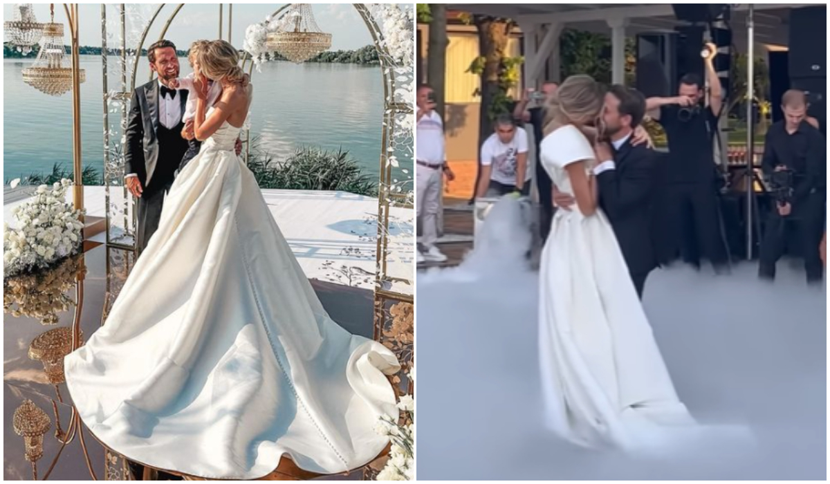 Dani Oțil și Gabriela Prisăcariu, la nunta lor / Foto: Instagram