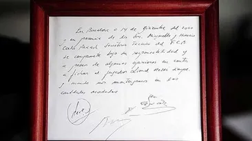 De la acest banal servetel a pornit cariera fulminanta a celui mai valoros fotbalist al Planetei