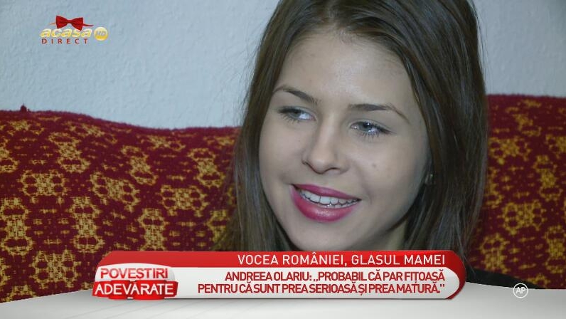 Andreea Olariu de la Vocea României: "Mi se spune că-s fiţoasă, dar aparenţele înşală"