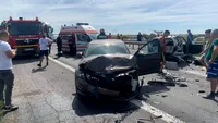 Ultima oră! Carambol pe A1, direcția București-Pitești. Cinci mașini implicate în accident