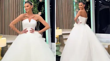 Ramona Olaru a îmbrăcat rochia de mireasă! Apariție neașteptată, în direct, la Neatza