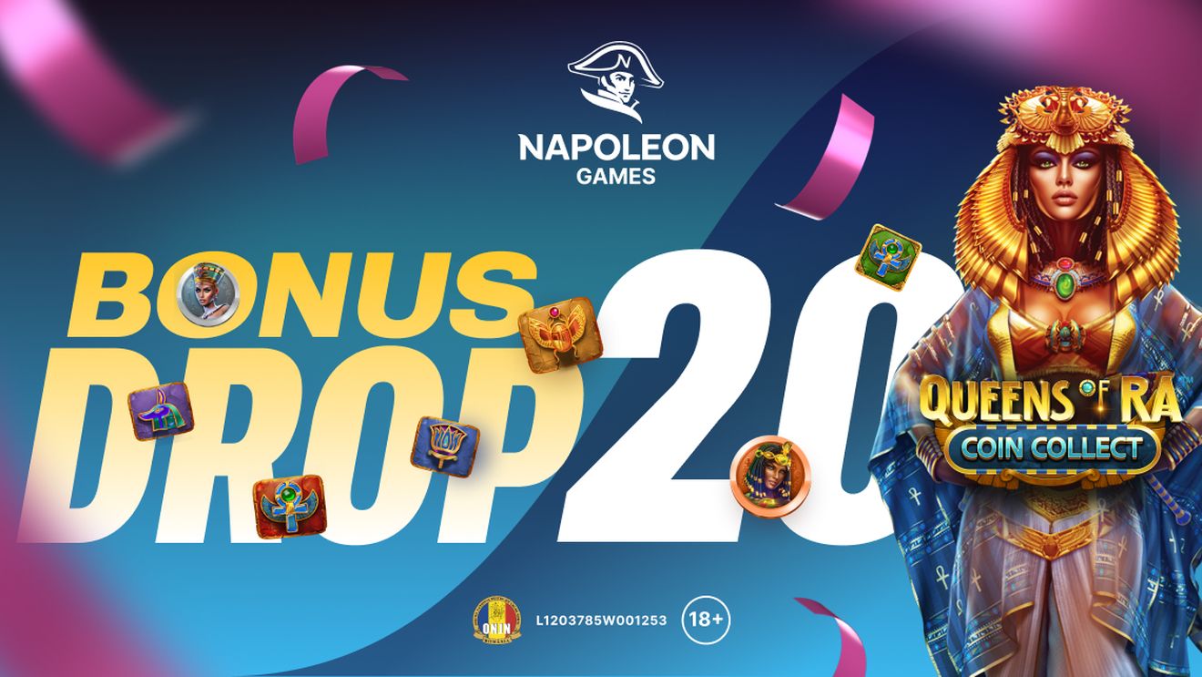 (P) Bonus Drops, promoții și două jackpoturi noi: iată ce te așteaptă pe Napoleon Games casino