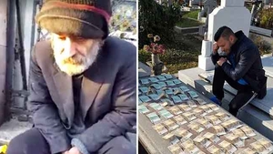Gest impresionat facut de Ninel pentru un om al strazii! I-a acoperit cu EURO mormantul unui prieten, iar acum...