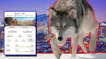 Un lup evadat dintr-o grădină zoologică este fenomen național în Coreea de Sud, devenind și simbol de  monedă crypto