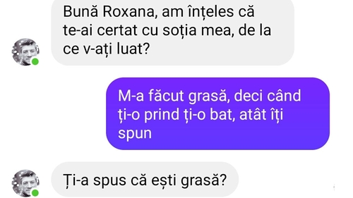 BANC | Am auzit că te-ai certat cu soția mea
