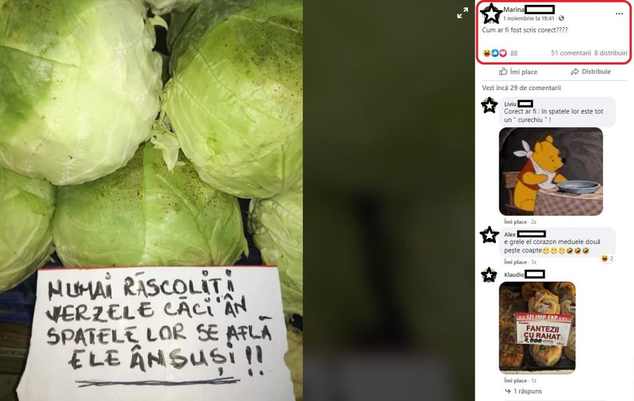 Această fotografie care a fost realizată într-o piață din Brăila a devenit virală pe rețelele de socializare © Facebook