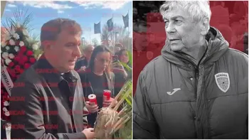 Ce mesaj a scris Gică Hagi pe coroana funerară depusă la căpătâiul lui Mircea Lucescu