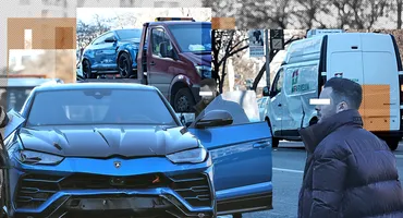 Fostul ”ginere” al lui Gigi Becali a plecat acasă pe platformă. Și-a ”înfipt” Lamborghini-ul URUS de 320.000 de euro în duba farmaciei!
