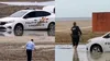 Ei sunt Stan şi Bran din Poliția Română! Unul şi-a suflecat pantalonii ca să poată să scoată maşina împotmolită pe plajă, iar celălalt… VIDEO ireal