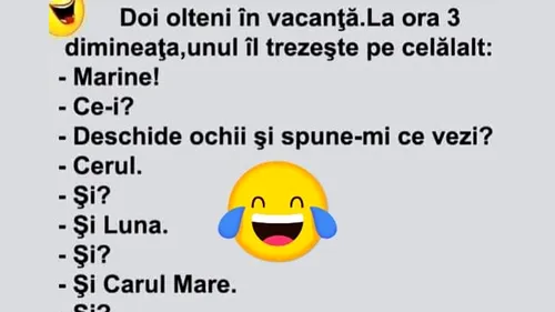 BANCUL ZILEI | Doi olteni în vacanță