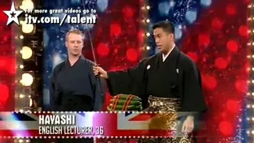 Nebunesc! Un samurai a facut Anglia sa tremure! Uite cum era sa-si omoare un coleg cu sabia in direct la Got Talent!