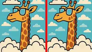 TEST IQ | Aceste două girafe par identice, dar nu sunt. Identificați toate cele 3 diferențe!