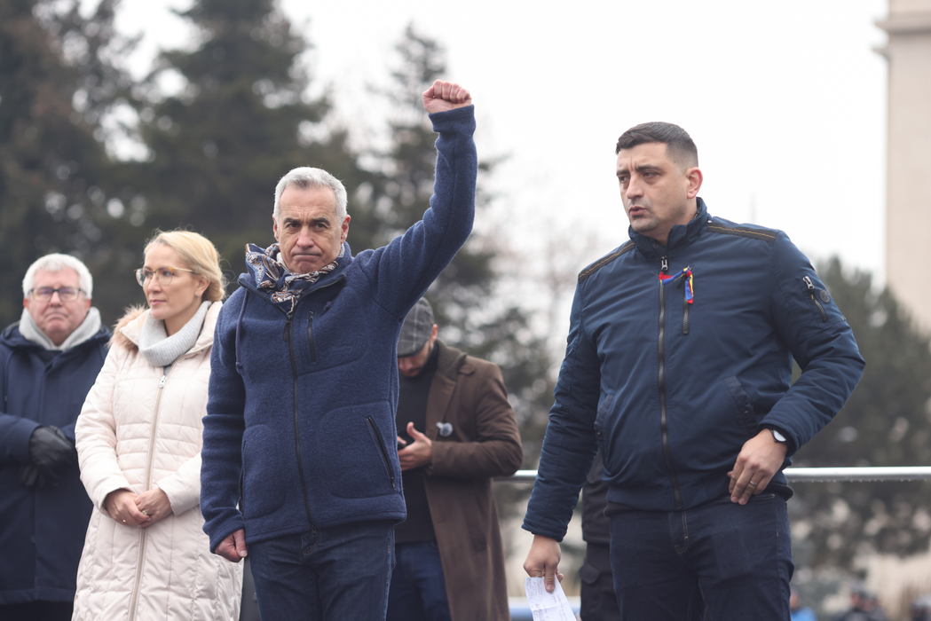 Călin Georgescu și George Simion/ Sursa foto: Inquam Photos/ George Calin
