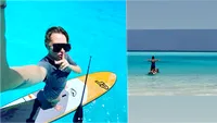 Gina Matache, în costum de baie și pe placa de surf la 58 de ani: “Am fost de cascadorii râsului. Baba și mitraliera” | FOTO