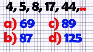 Test IQ pentru absolvenții de facultate | Completați seria: 4, 5, 8, 17, 44