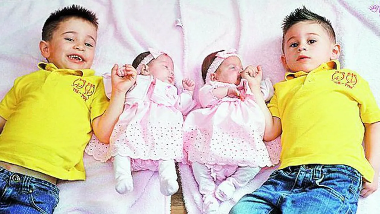 Gemenii Diego si Armani au primit cadou de ziua lor doua surioare