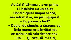 BANCUL ZILEI | Azi, fiica mea a avut prima ei întâlnire cu un băiat