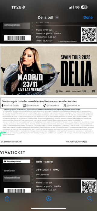 Fanii au plătit 40 de euro pentru un bilet la concertul Deliei de la Madrid care a fost anulat