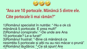 BANC | Problemă de matematică: "Ana are 10 portocale. Mănâncă 5 dintre ele. Câte îi mai rămân?"