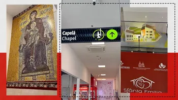 Am fost în capela Aeroportului Iași. Cum arată interiorul lăcașului în care poți spune o rugăciune înainte de zbor