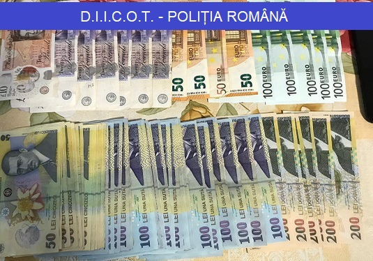 O parte din banii confiscați de la suspecți