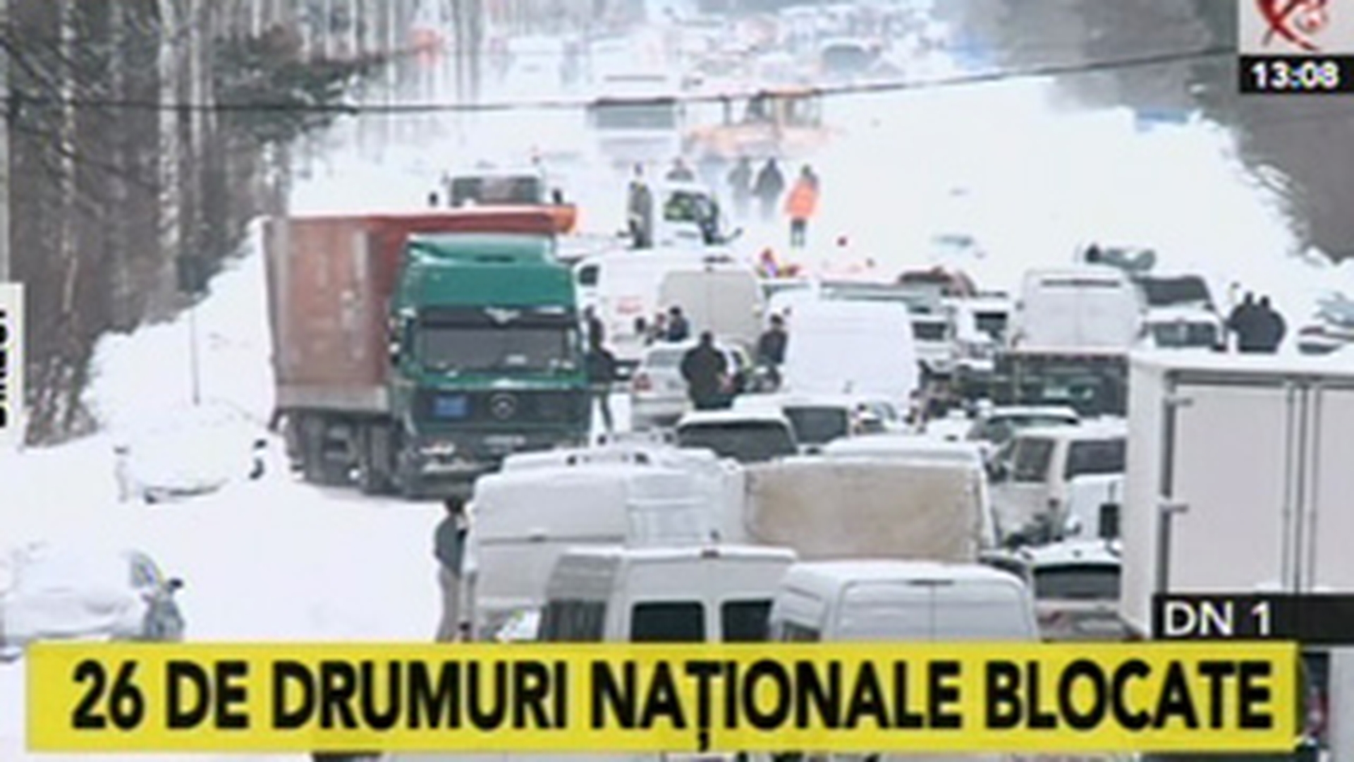 DN 1 a fost deblocat pe tronsonul Bucuresti-Tancabesti, dar inca se mai circula cu dificultate!