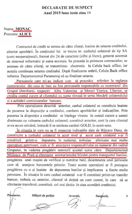 Denunțul angajatei BRD implicate în mega-scandalul creditelor VIP