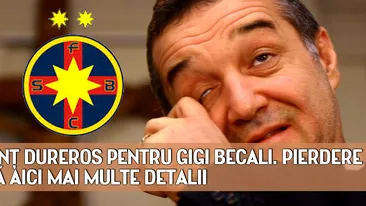 Anunţ DUREROS pentru GIGI BECALI. Pierdere URIAŞĂ