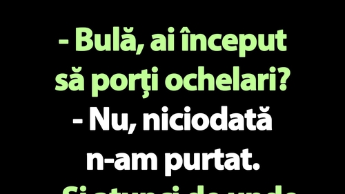 BANC | Bulă și semnele de pe nas