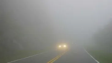 Cod galben de ceață în cinci județe din țară, până la ora 23.00